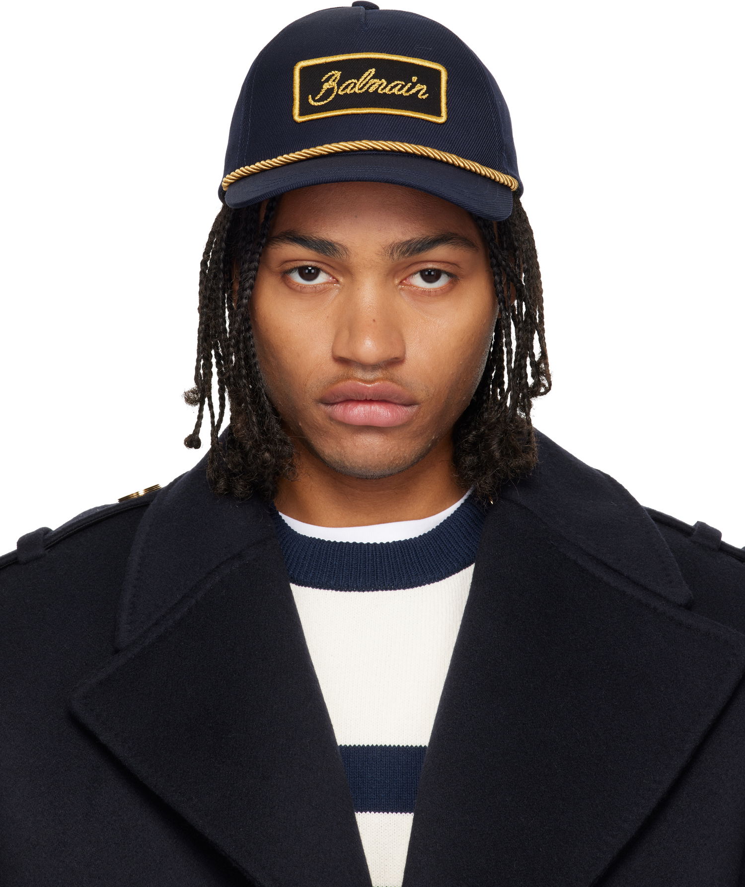 Šiltovka Balmain Cotton Cord Cap Navy | FH1XA475WB02, 0