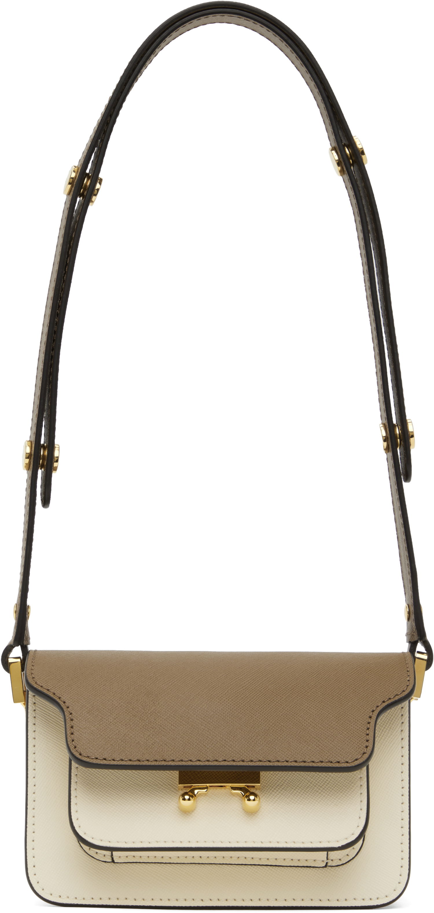 Taška cez rameno Marni Marni Kids Two-Tone Trunk Bag Béžová | M00998, 0