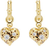 Vivienne Westwood Lee Studded Heart Hoop Earrings