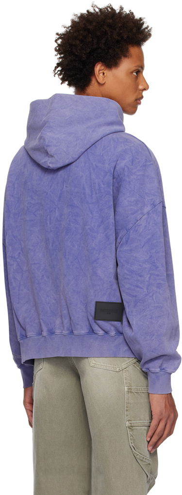 Mikina We11done Wave Line Graphic Print Hoodie Fialová | WD-TH3-22-708-U-NV, 2