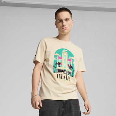 Tričko Puma F1® Miami Graphic T-Shirt Béžová | 630176_13, 0