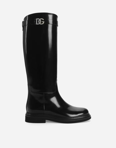 Doplnky Dolce & Gabbana Dolce & Gabbana Calfskin Knee-High Boots Čierna | CU1141A518580999, 0