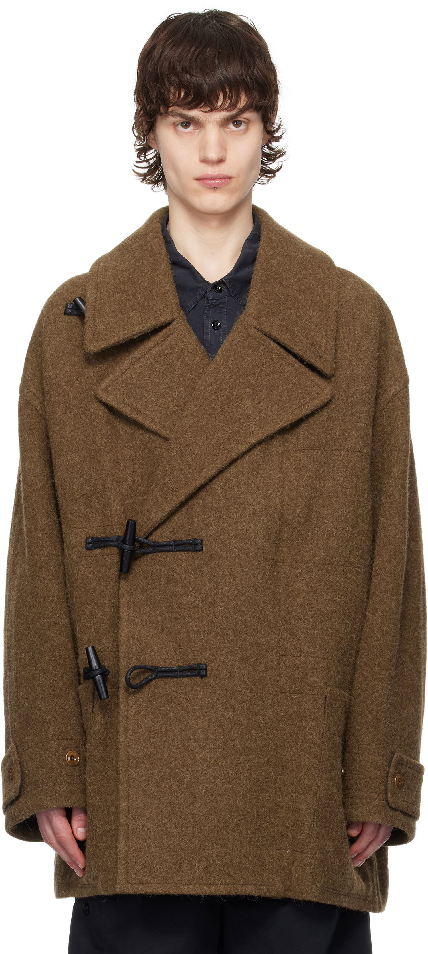 Kabáty LEMAIRE Lemaire Short Duffle Coat Hnedá | CO1089 LF504, 0