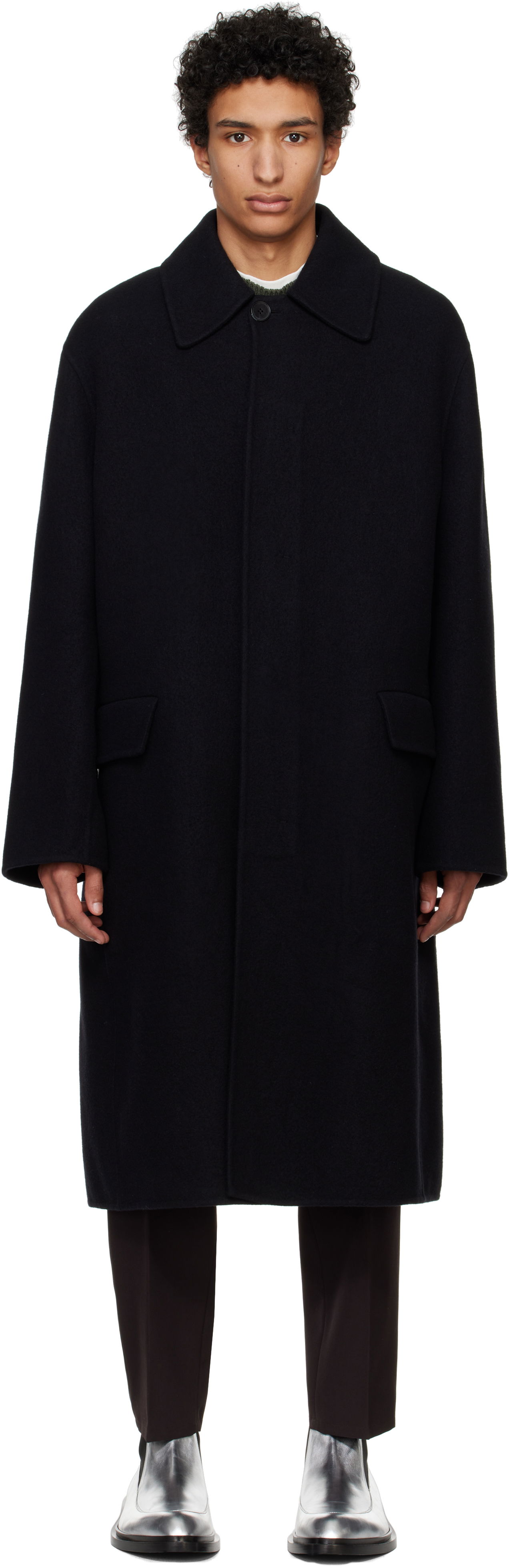 Kabáty Jil Sander Jil Sander Sport Felt Coat Čierna | J61SW0018_J40020, 0