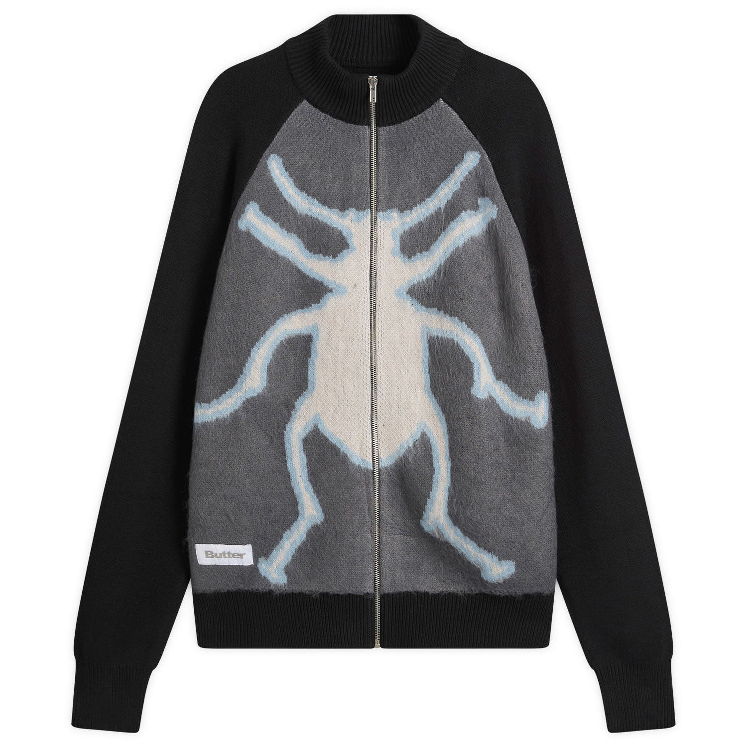 Sveter Butter Goods Beetle Zip Knit Sweater Rôznofarebný | BG254300-BLK, 1