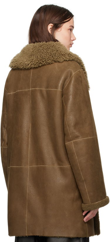Kabáty LEMAIRE Lemaire Asymmetrical Shearling Coat Hnedá | CO1079 LL0037, 2