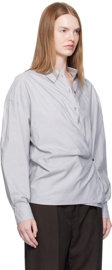 Košeľa LEMAIRE Straight Collar Twisted Shirt Biela | SH1141 LF1500, 4