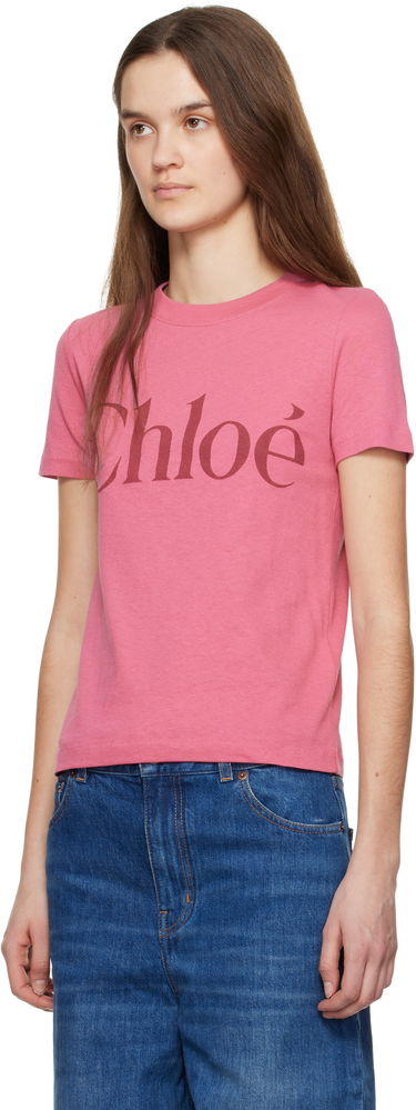 Tričko CHLOÉ Chloé Baby Fit Logo T-Shirt Ružová | CH25SJH08192, 3