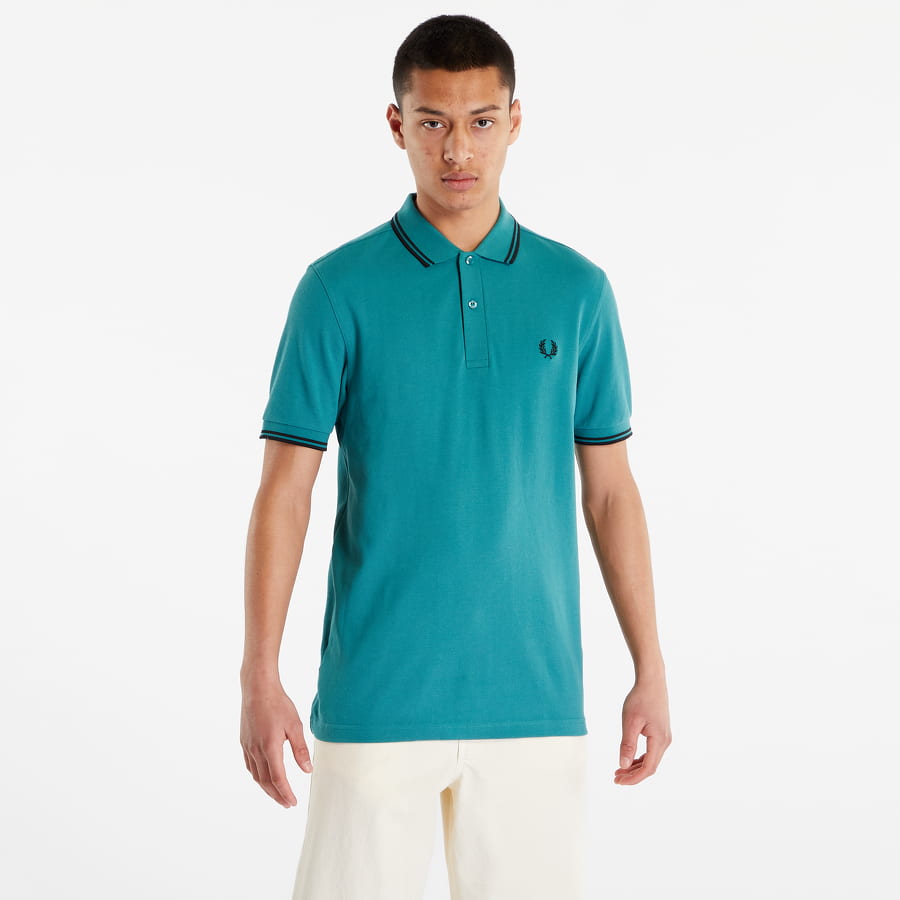 Polo tričko Fred Perry Twin Tipped Polo Shirt Tyrkysová | M3600 R35, 0