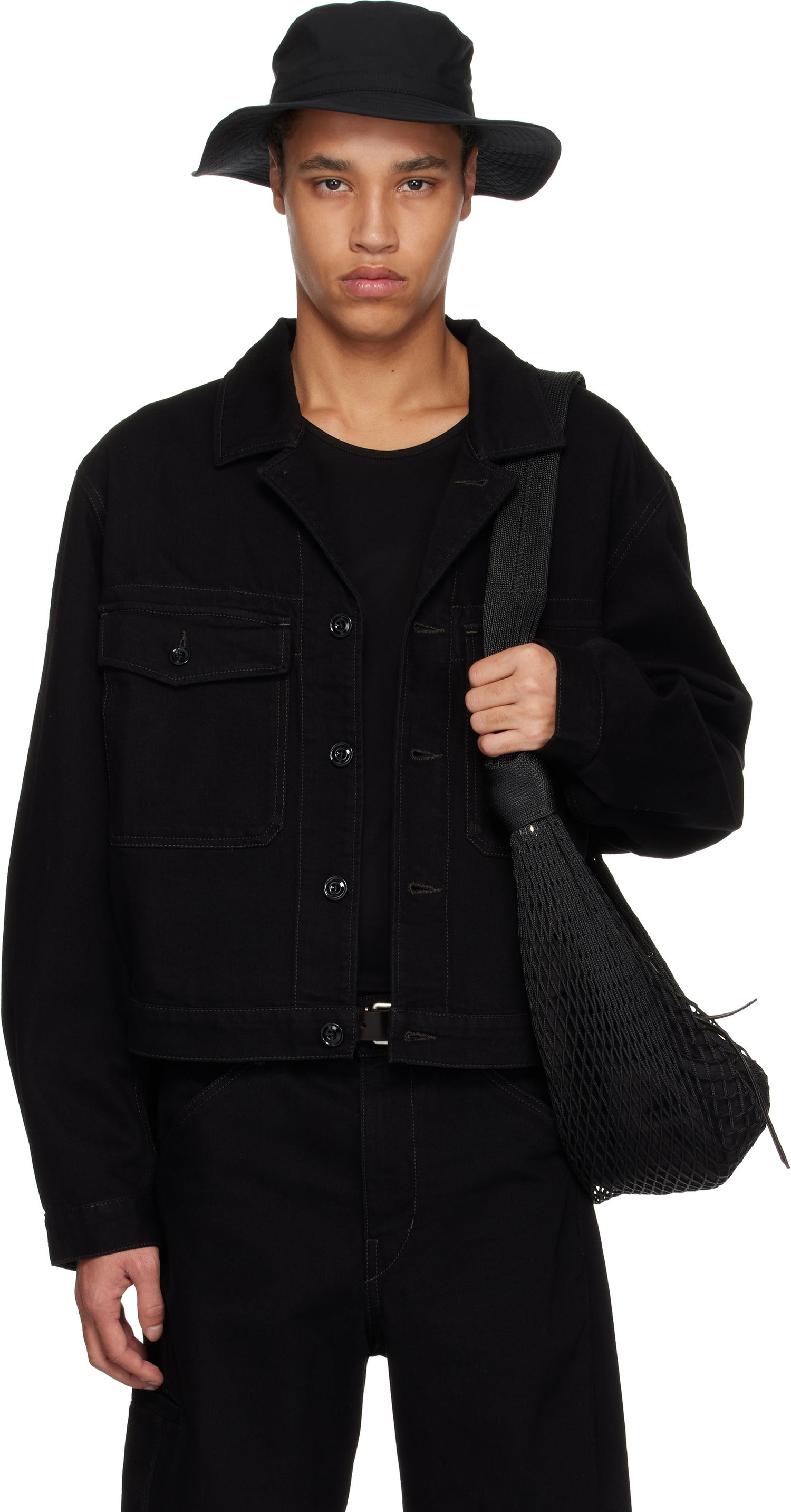 Bunda LEMAIRE Lemaire Trucker Denim Jacket Čierna | OW1142 LD1031, 0