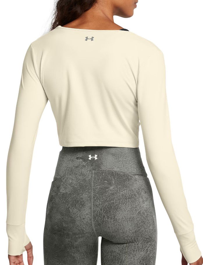 Crop Top Under Armour Workout Top Long Sleeve Biela | 1386443-273, 1