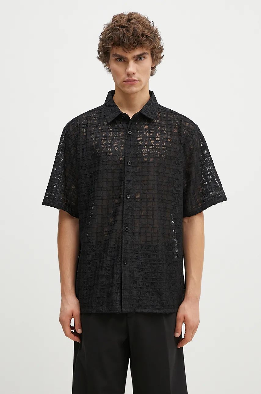 Košeľa Pleasures Lacy Button Down Shirt Čierna | P24F050, 0