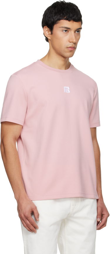 Tričko Balmain Embroidered Logo T-shirt Ružová | GH1EG000BC87, 1