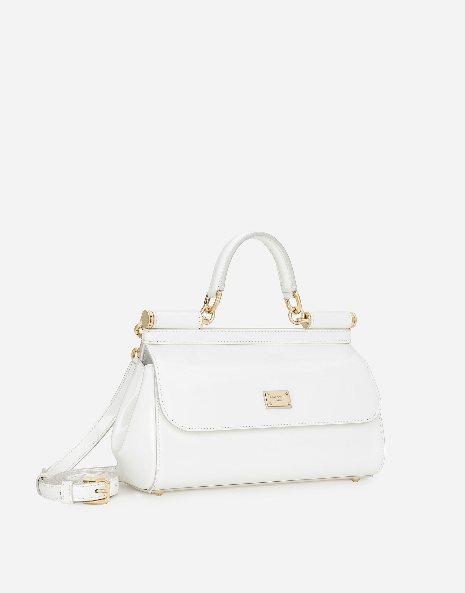 Kabelka Dolce & Gabbana Elongated White Leather Handbag Biela | BB7652A103780002, 1