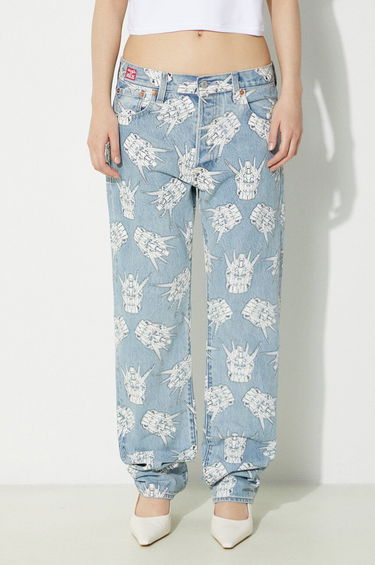 Džínsy Levi's Straight Gundam Printed Jeans Modrá | A7408.0000, 0