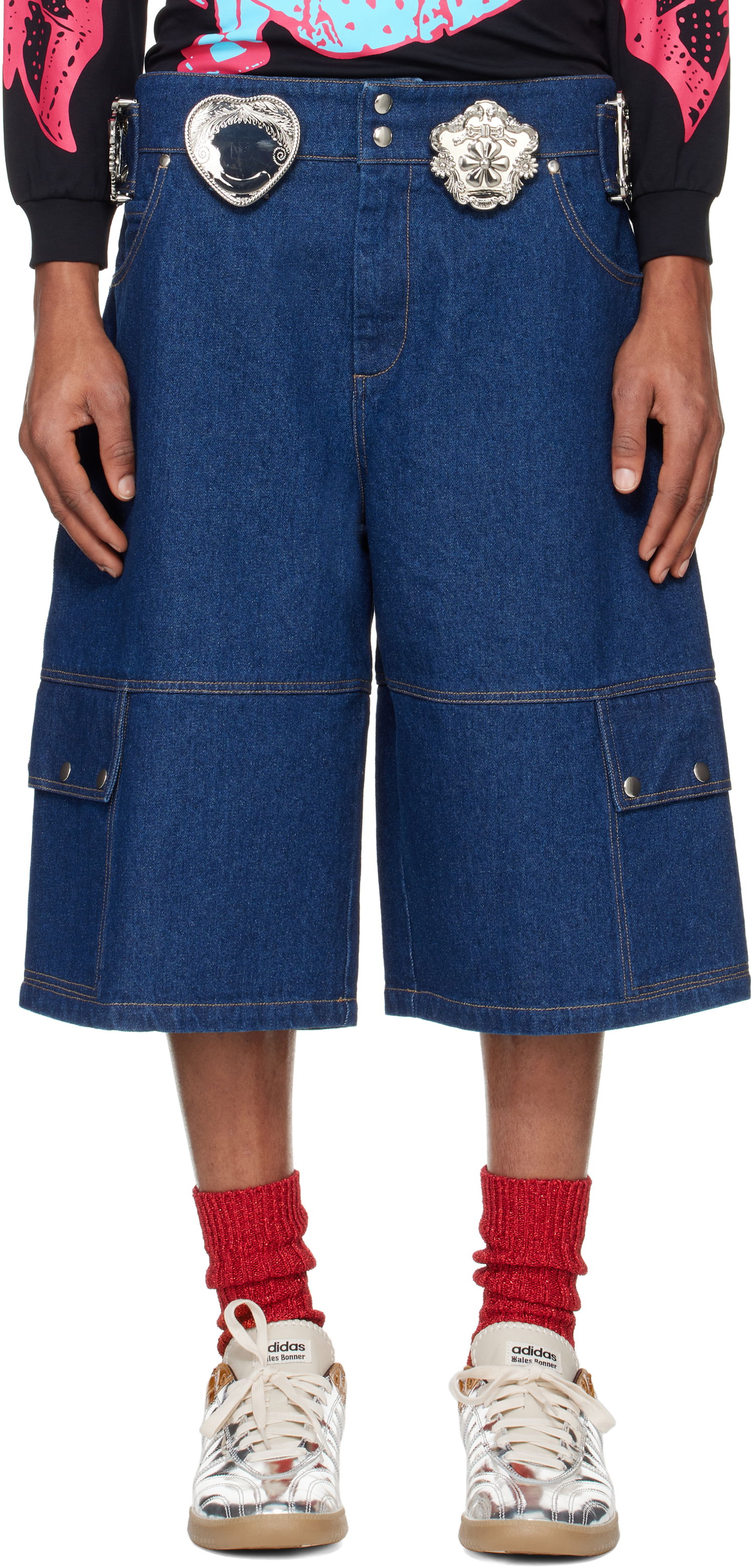 Šortky Chopova Lowena Chopova Lowena Balmy Denim Cargo Shorts Modrá | 4098, 0