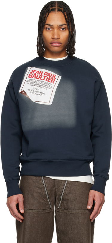 Mikina Jean Paul Gaultier Jean Paul Gaultier 'The Gaultier Label' Sweatshirt Navy | 25/04-U-TO371-J003-590130, 0
