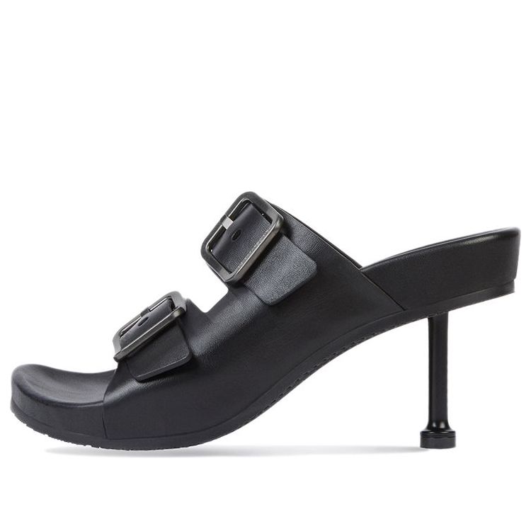 Tenisky a topánky Balenciaga Mallorca Double Buckle Heeled Sandals Čierna | 656621WA2M61010