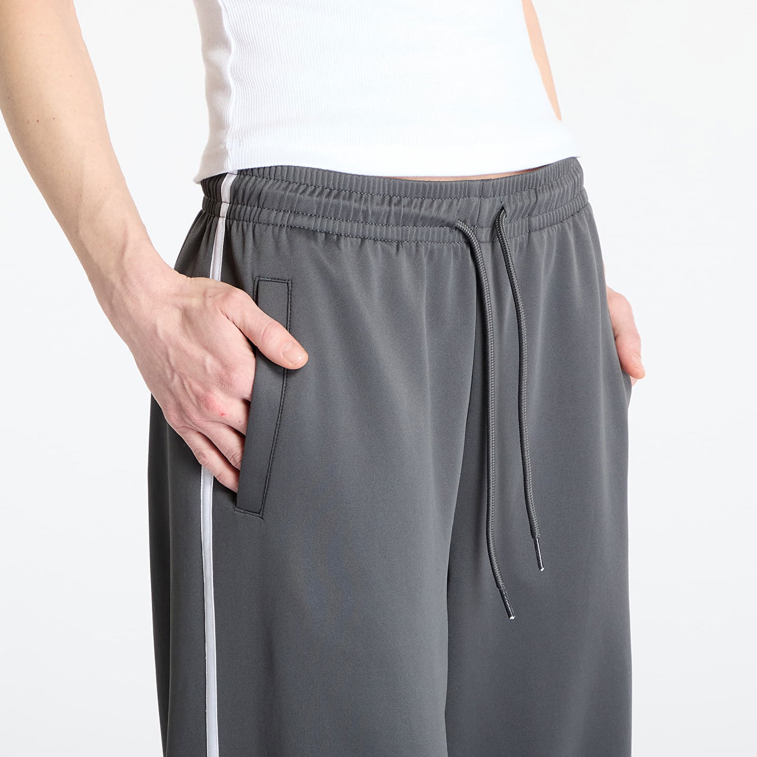 Tepláky Urban Classics Wide Leg Track Pants Šedá | TB7136-03516, 1