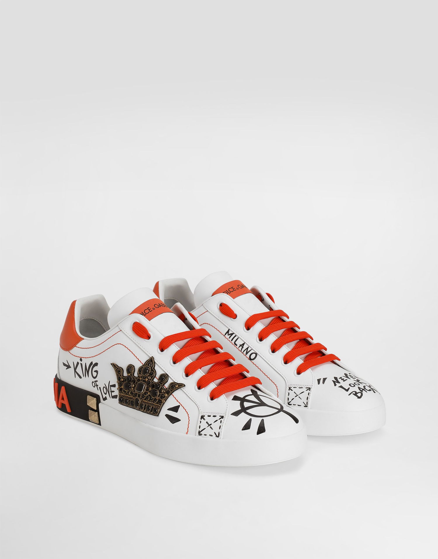 Tenisky a topánky Dolce & Gabbana Portofino Nappa Calfskin Biela | CS1759A02198W924, 1
