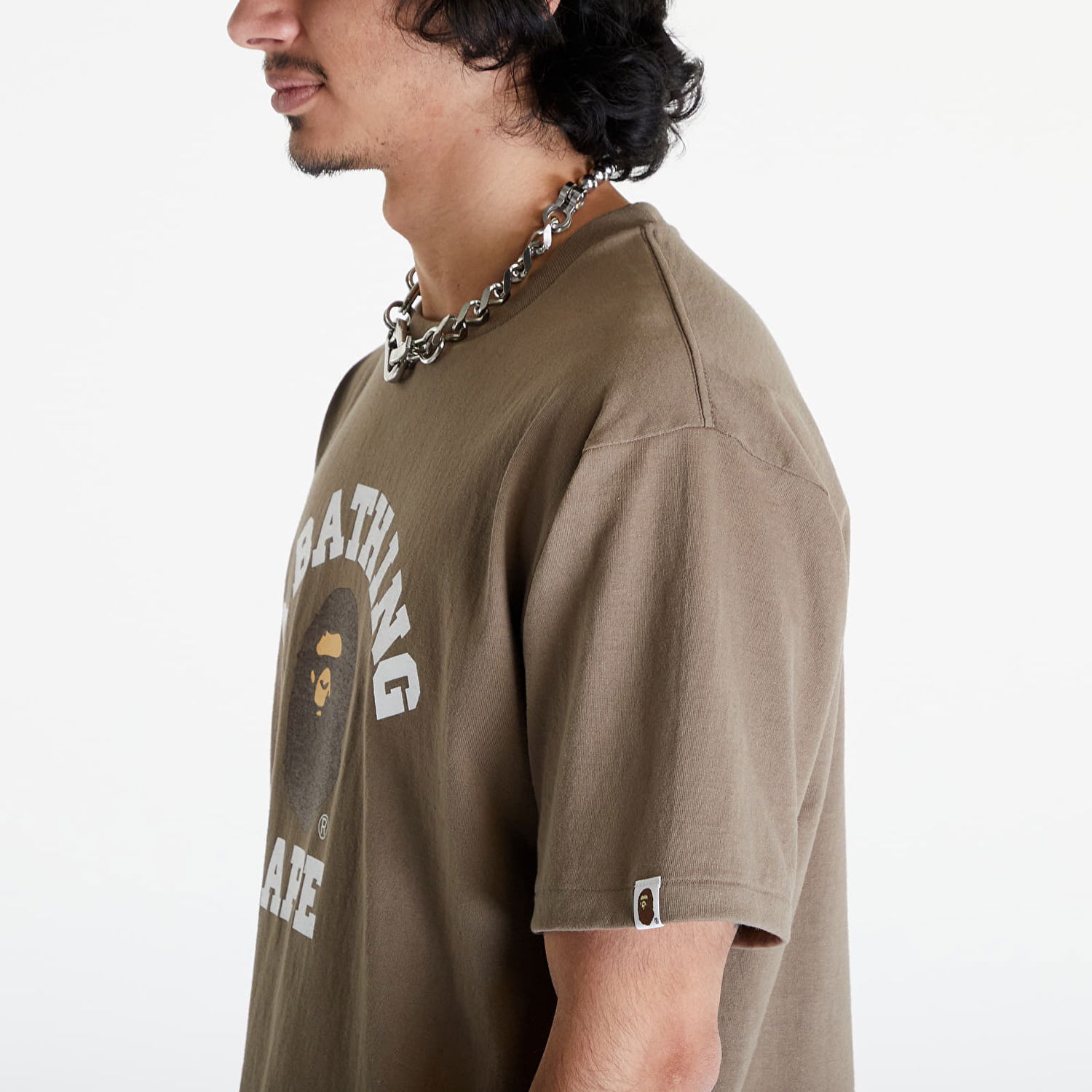 Tričko BAPE College Tee Hnedá | 001TEK301001M BRW, 1