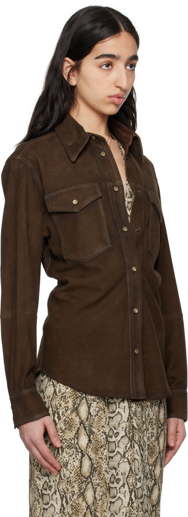 Košeľa ISABEL MARANT Isabel Marant Danisia Suede Shirt Hnedá | CH0231FA-C2B03I, 1