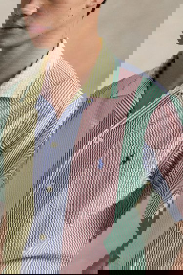 Košeľa Polo by Ralph Lauren Seersucker Patchwork Stripe Camp Collar Sport Shirt Regular Fit Rôznofarebný | 710964421, 3