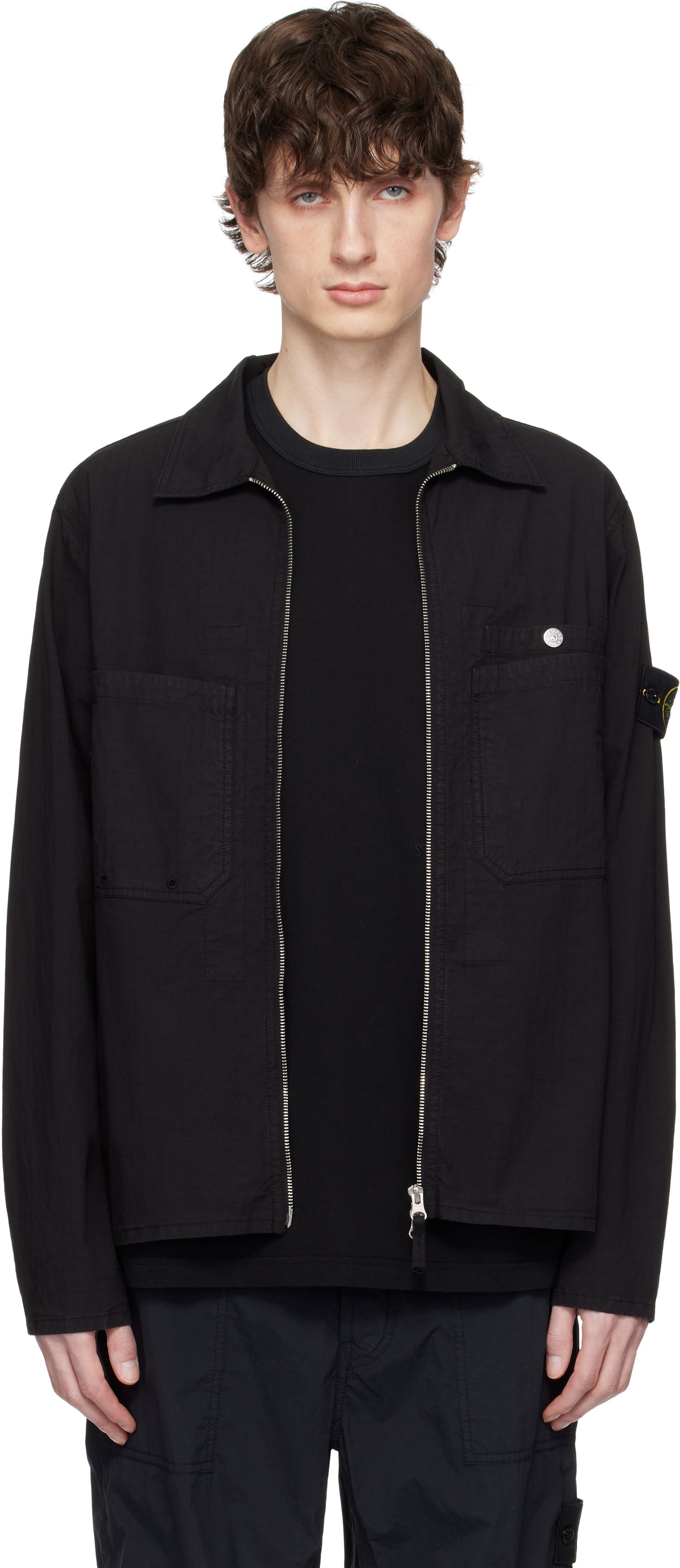 Bunda Stone Island Stone Island Mil-Spec Stretch Ripstop-TC Jacket Čierna | K1S15 1200012 S0063, 0