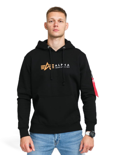 Mikina Alpha Industries Alpha Label Hoody Čierna | 118331 03