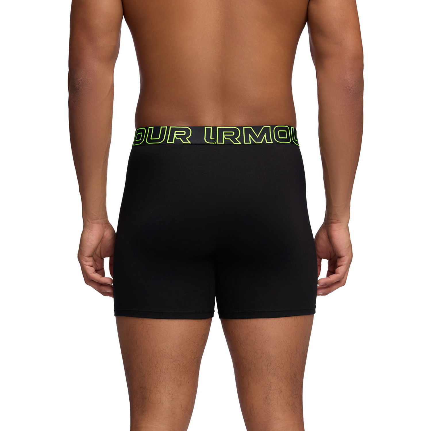 Boxerky Under Armour Performance Cotton Boxer Briefs, 6-Inch Inseam, 3-Pack Čierna | 1383889-004, 1