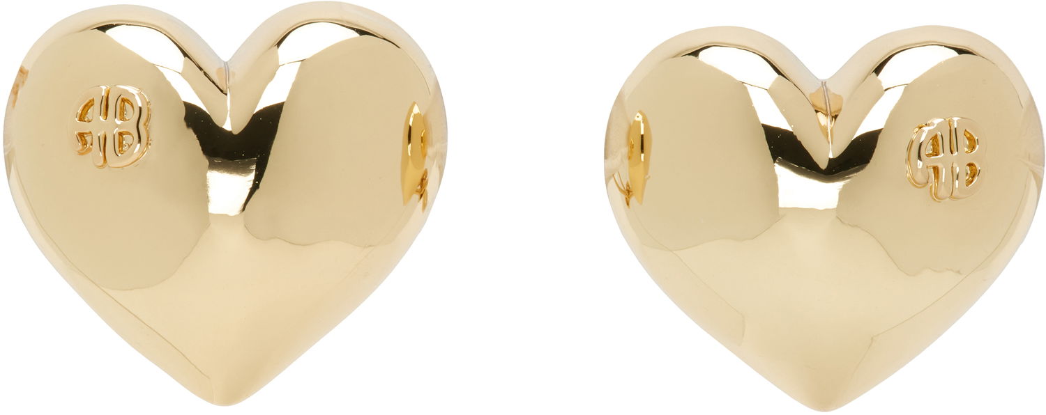 Náušnice Anine Bing ANINE BING Heart Earrings Metalická | A-15-10448-GLD1, 0