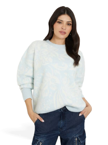 GUESS Floral Jacquard Sweater W4RR68Z3BI0