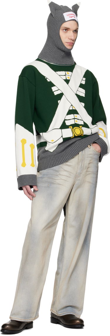 Sveter Charles Jeffrey Loverboy Charles Jeffrey LOVERBOY Knit Balaclava and Toy Soldier Sweater Zelené | 54090101, 3