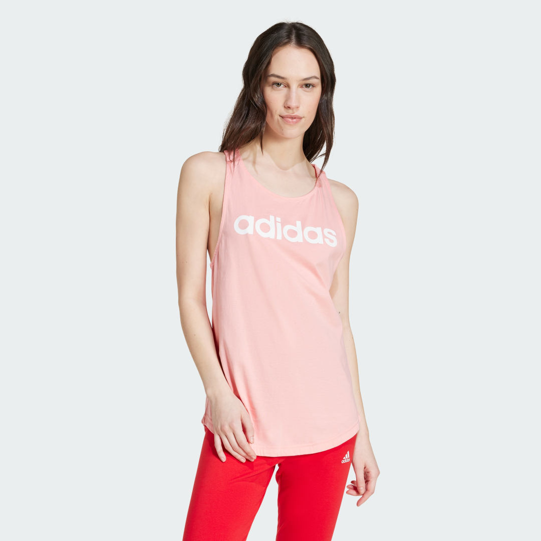 Tielko adidas Performance LOUNGEWEAR Essentials Loose Logo Tank Top Ružová | IY9181, 0