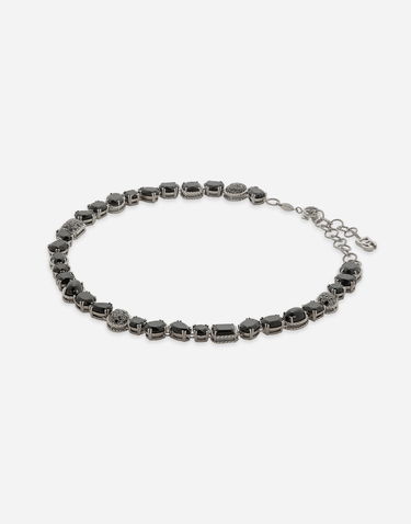 Náhrdelník Dolce & Gabbana Dolce & Gabbana Anna 18kt White Gold Necklace with Black Spinels Čierna | WNQA1GWSPBL80001, 1