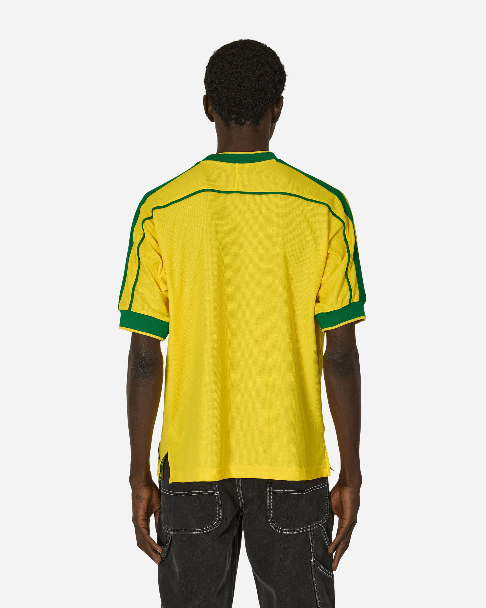 Brazil 1998 Reissue Football Replica Jersey Varsity Maize