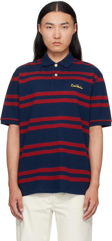 Polo tričko Valentino Valentino 'Chez Valentino' Cotton Piqué Polo Navy | 7V3MH04CAYN, 0