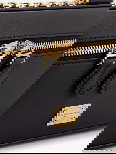 Kabelka Dolce & Gabbana Dolce & Gabbana Sicily Leather Vanity Case Bag Čierna | BB7800B732180999, 5
