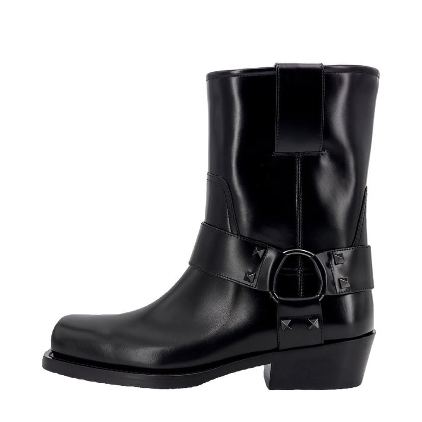 Tenisky a topánky Valentino Leather Biker Boots Čierna | 5W0S0KN4NIB0NO