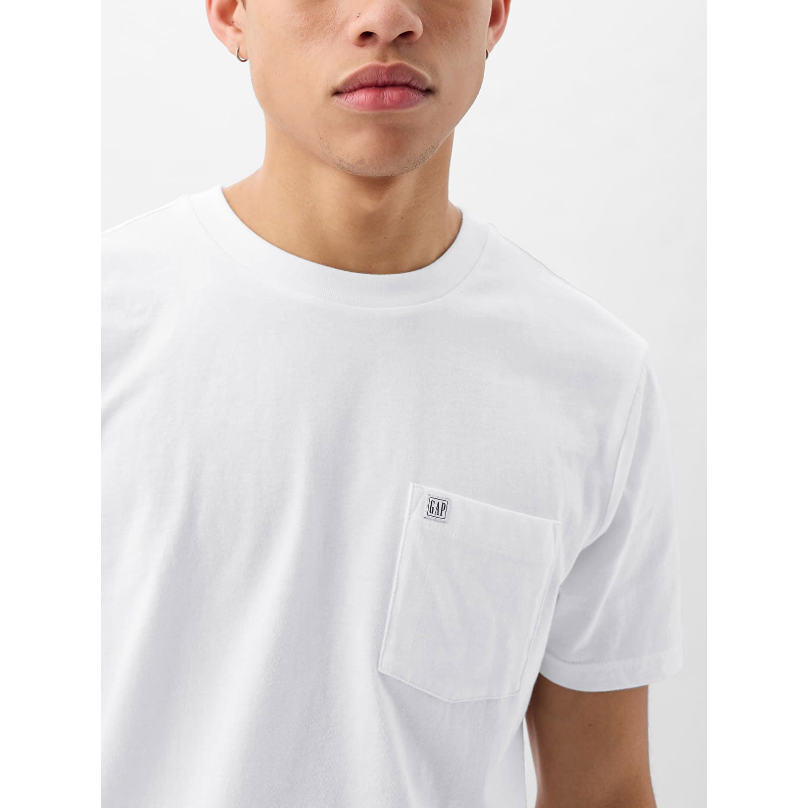 Pocket Micro Logo Tee Optic White V6