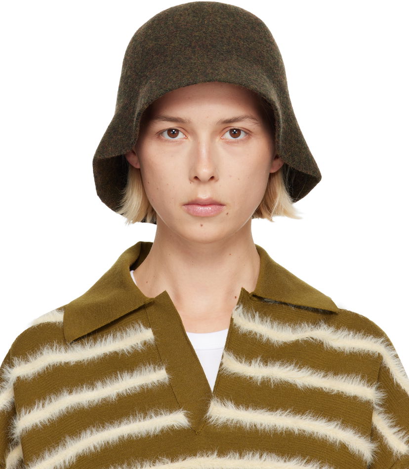 Klobúk A.P.C. Felted Cloche Bucket Hat Zelené | WOASQ-M24111