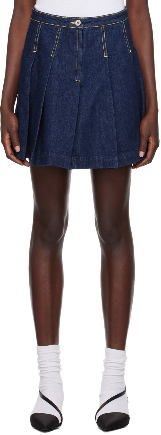 Sukňa KENZO Pleated Miniskirt Navy | FE52DJ2796B1