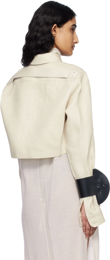 Košeľa Rick Owens Rick Owens Hollywood Linen Twill Cropped Shirt Béžová | RP01E7240 TWL, 2