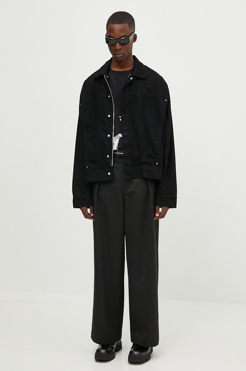 Bunda HELIOT EMIL Hooded Denim Jacket Čierna | PREAW24.M.02.121.BLK01, 1