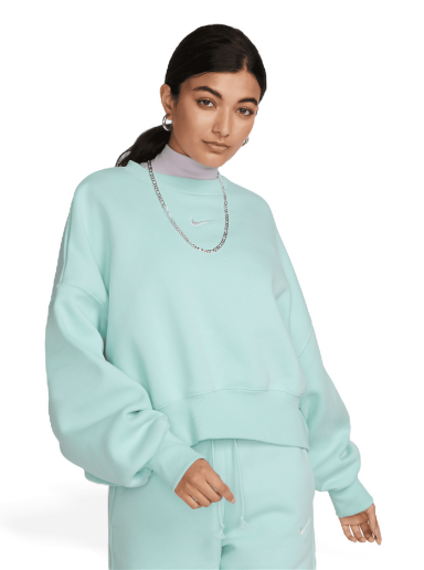 Mikina Nike Oversized Crew-Neck Modrá | DQ5761-346