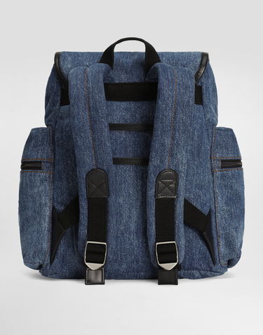 Batoh Dolce & Gabbana Dolce & Gabbana Denim Backpack with Embroidered Logo Modrá | EM0100AD7068M800, 2