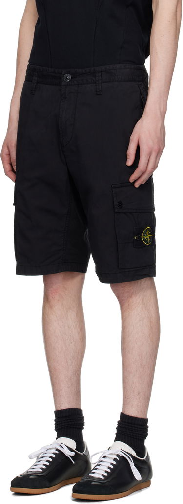 Šortky Stone Island Stone Island Supima Cotton Twill Stretch-TC Cargo Shorts Čierna | K1S15L100011S0010, 3