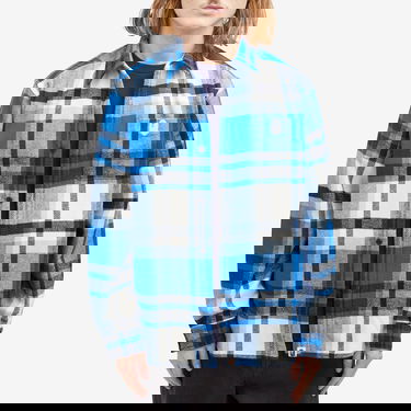 Košeľa BAPE Checked Overshirt Modrá | 001SHK801004M-BLU, 2