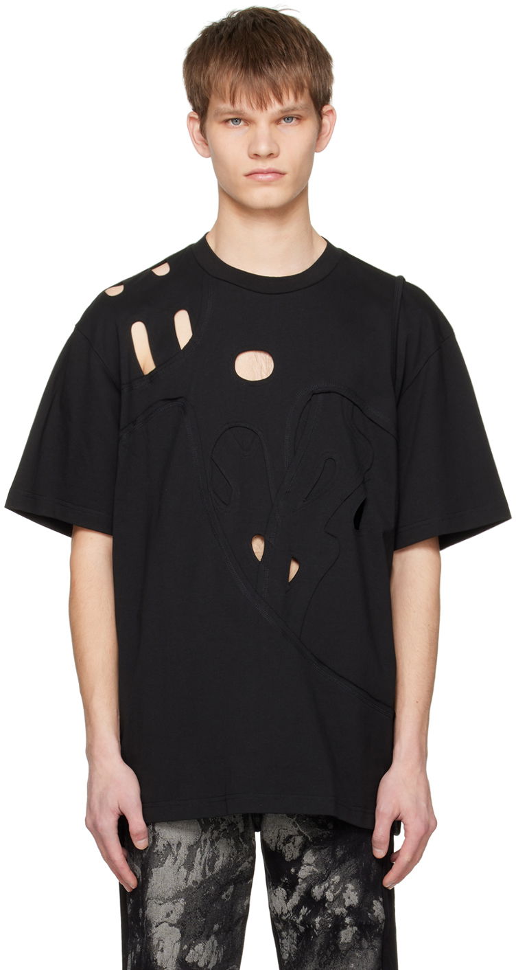 Tričko Feng Chen Wang Feng Chen Wang Cutout T-Shirt Čierna | FUS15TS01B, 0
