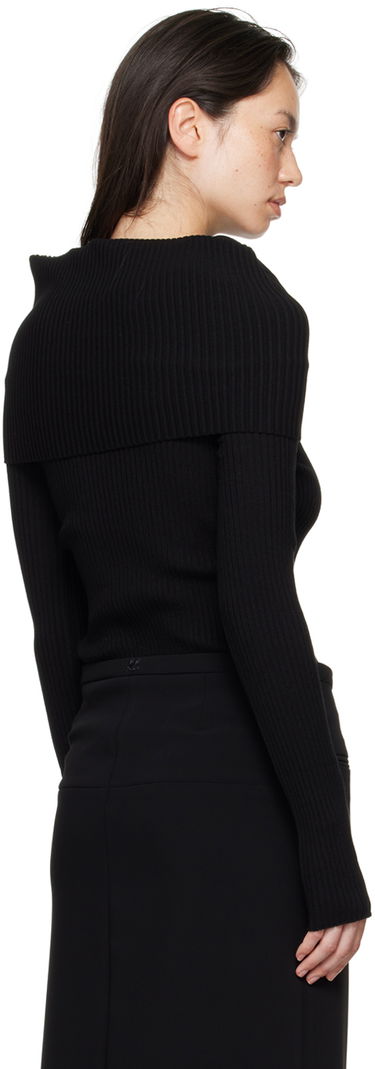 Sveter Courrèges Courrèges Women's Fitted Off Shoulder Sweater Čierna | 324MPU189FI0001, 2